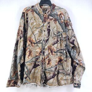 Outfitters Ridge Mens 3XL Camouflage Button Down Shirt Long Sleeve Hunting Top